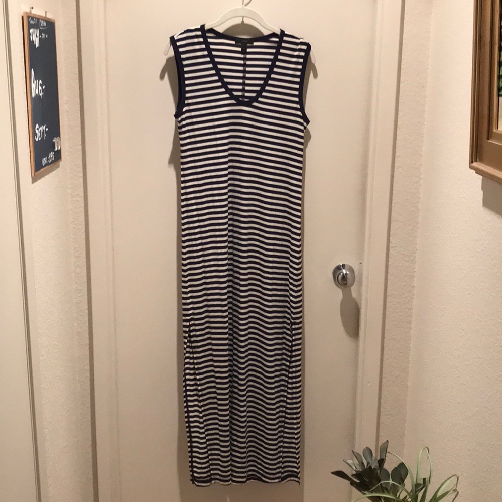 J.crew sleeveless striped maxi dress